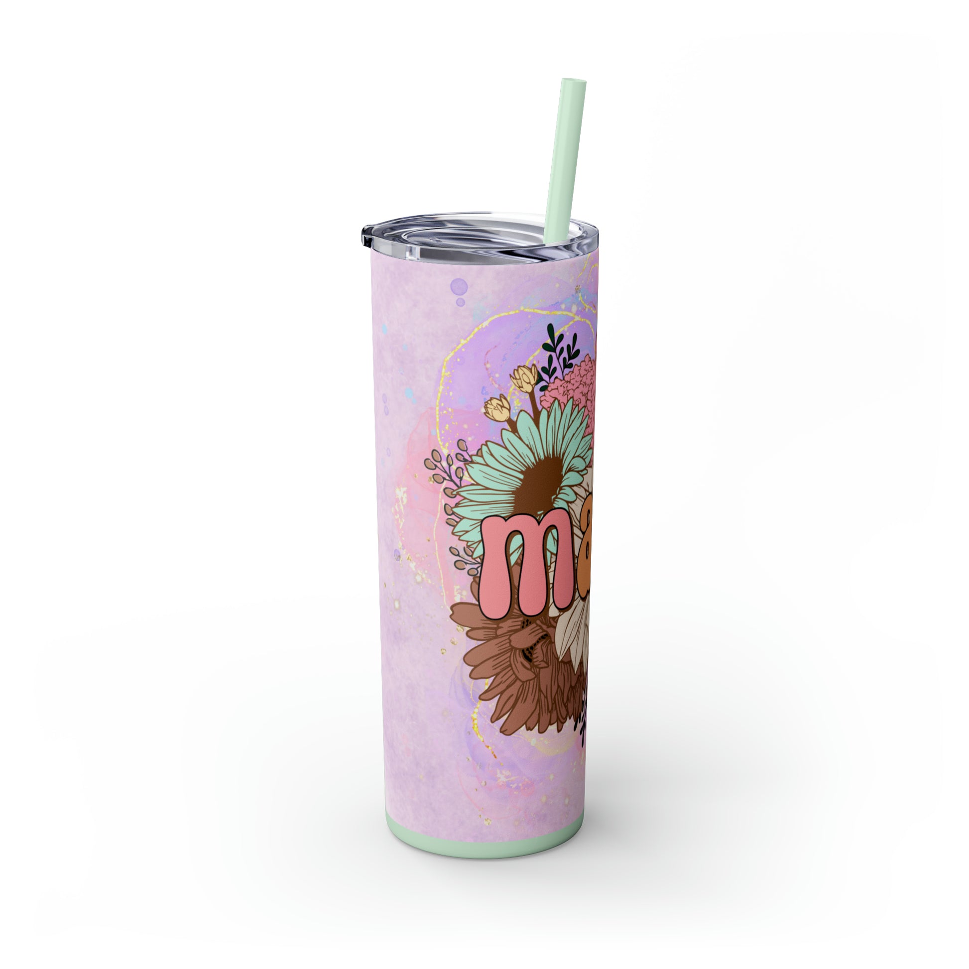 Mama | Skinny Tumbler with Straw 20oz - Kim’s Signature Beauty & Accessories    