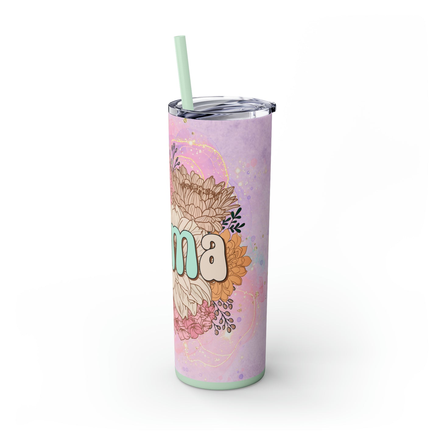 Mama | Skinny Tumbler with Straw 20oz - Kim’s Signature Beauty & Accessories    