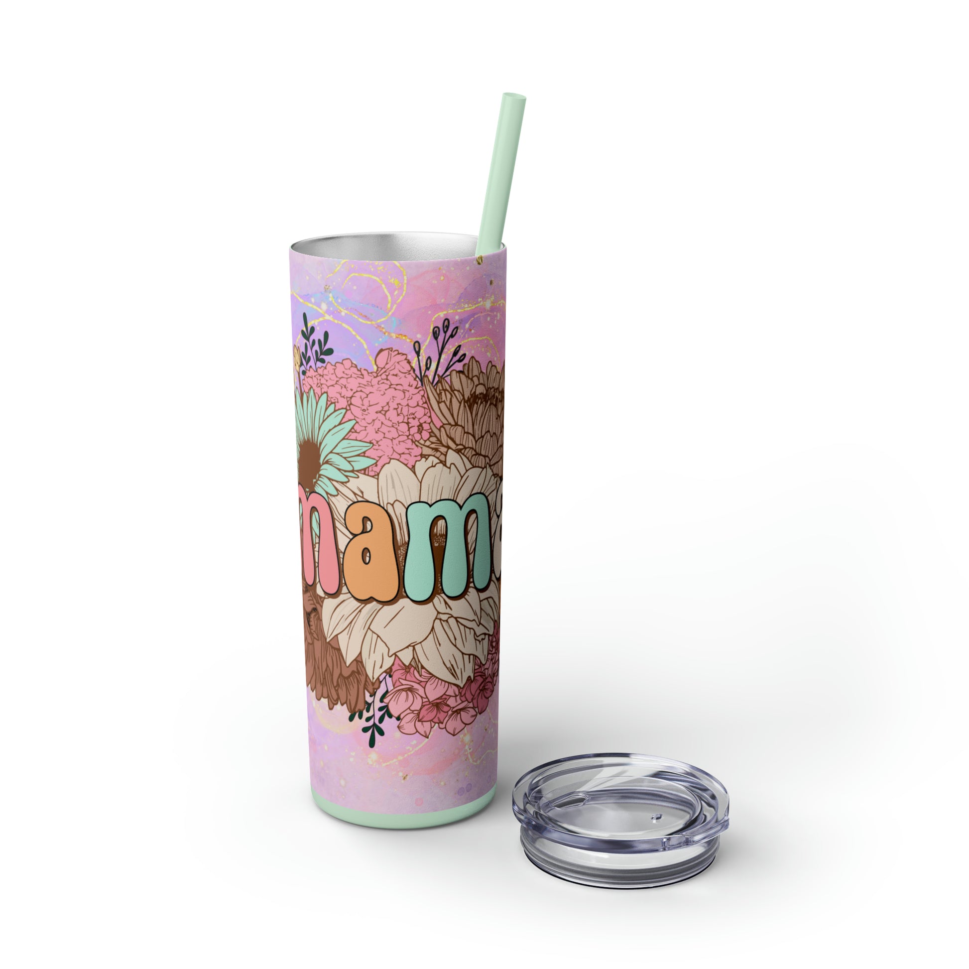 Mama | Skinny Tumbler with Straw 20oz - Kim’s Signature Beauty & Accessories    