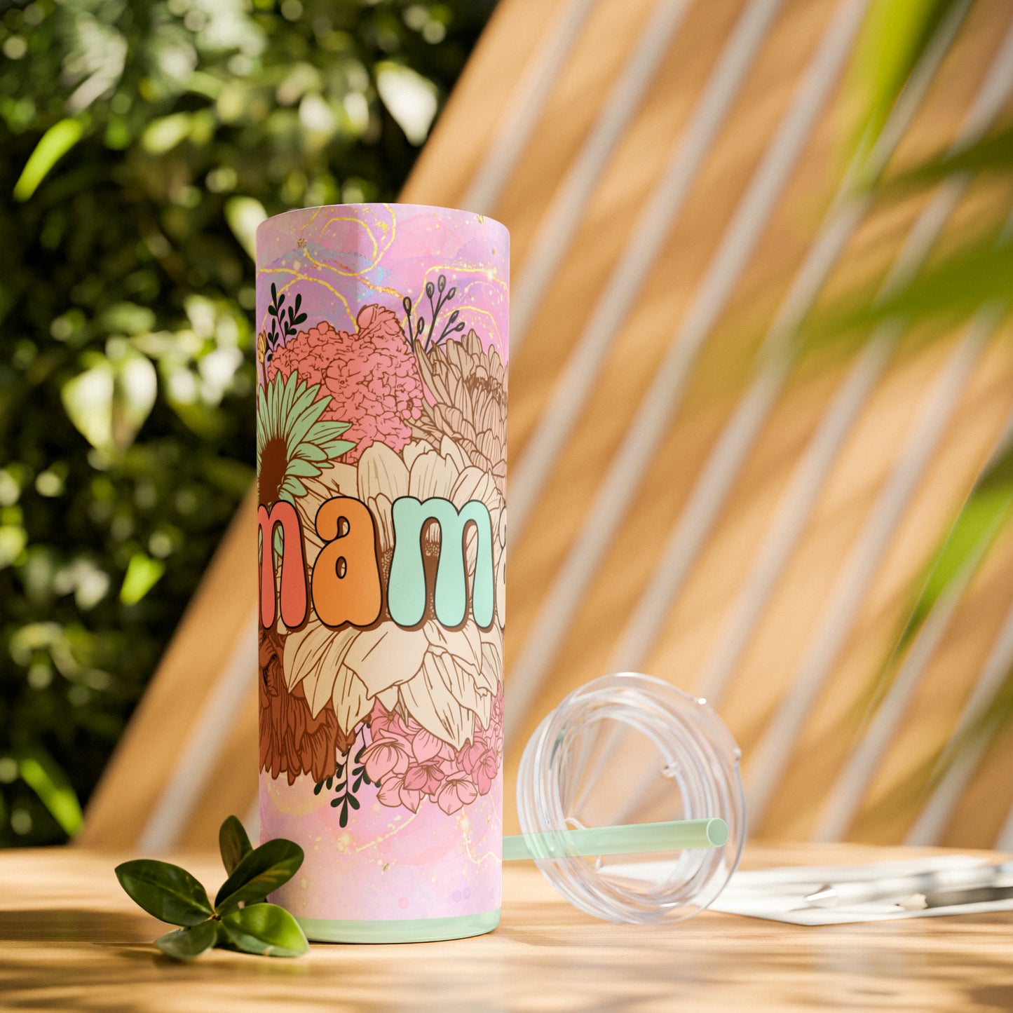 Mama | Skinny Tumbler with Straw 20oz - Kim’s Signature Beauty & Accessories    
