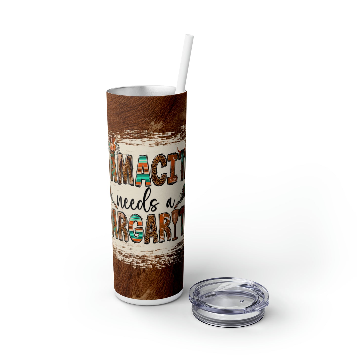 Mamacita |Skinny Tumbler with Straw, 20oz - Kim’s Signature Beauty & Accessories    