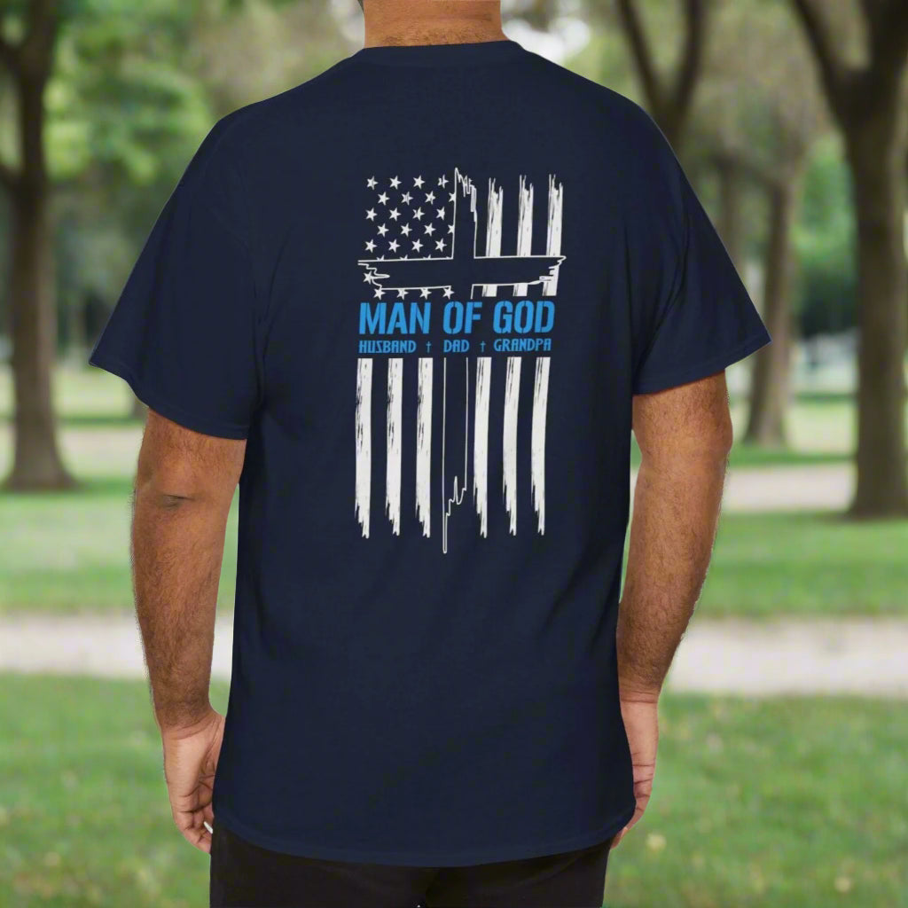 Man of God + Husband +Dad + Grandpa Tee - Kim’s Signature Beauty & Accessories    