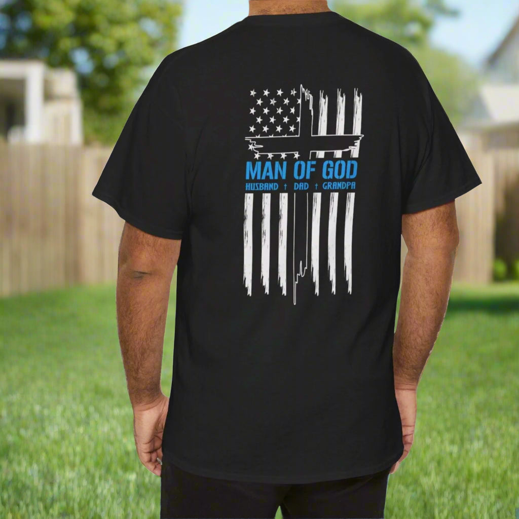 Man of God + Husband +Dad + Grandpa Tee - Kim’s Signature Beauty & Accessories    