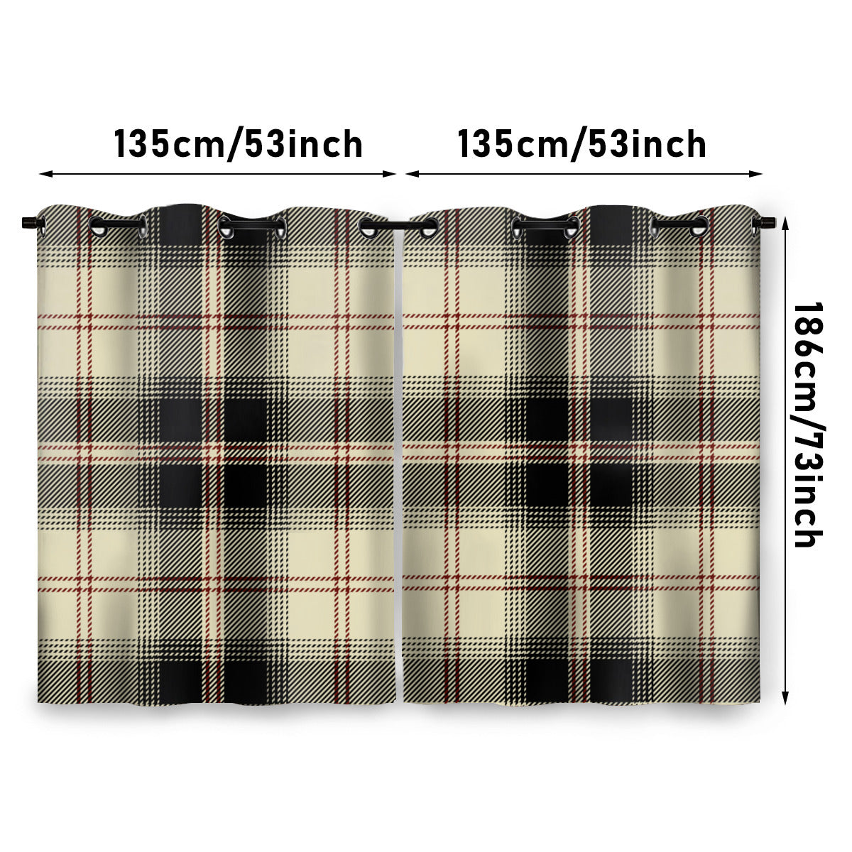 Manly Plaid Curtains - Kim’s Signature Beauty & Accessories    