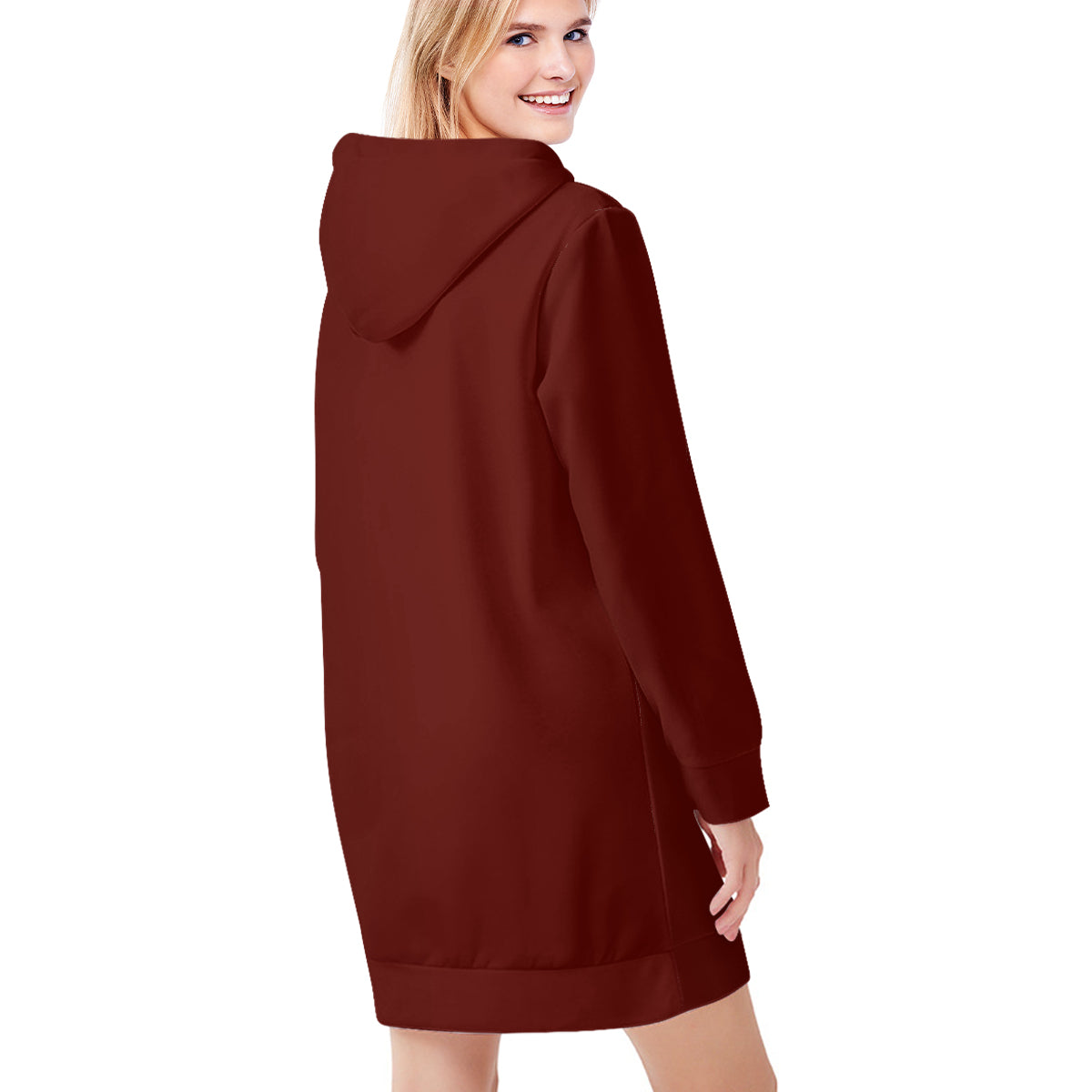 Maroon Floral Hoodie Sweat Dress - Kim’s Signature Beauty & Accessories    