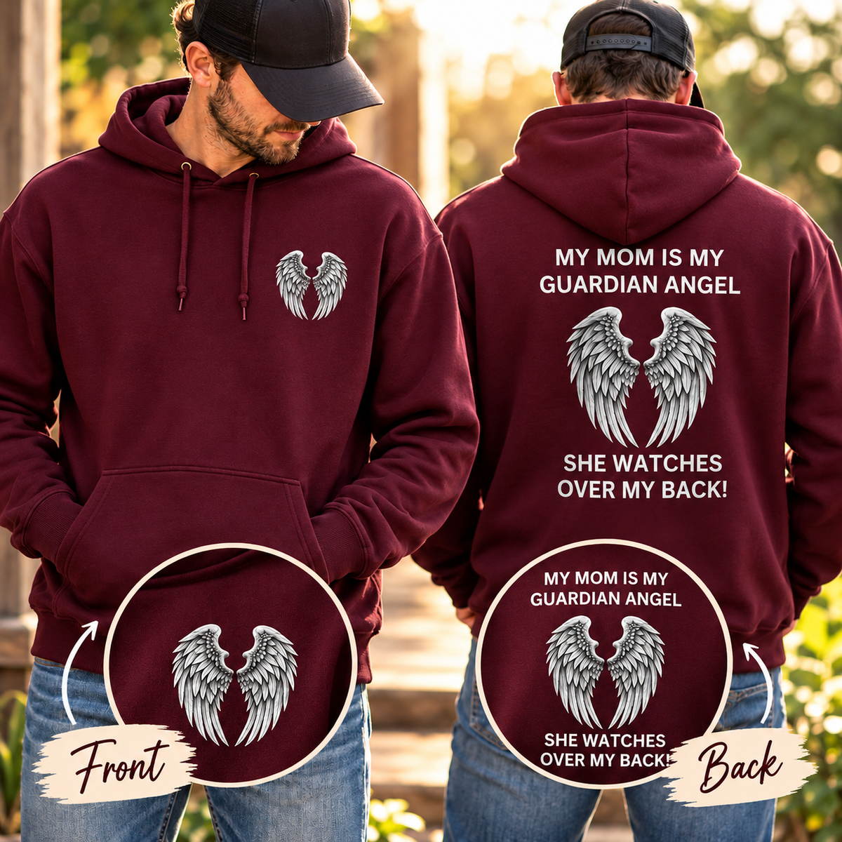 My Mom Is My Guardian Angel Hoodie | Memorial Sweatshirt