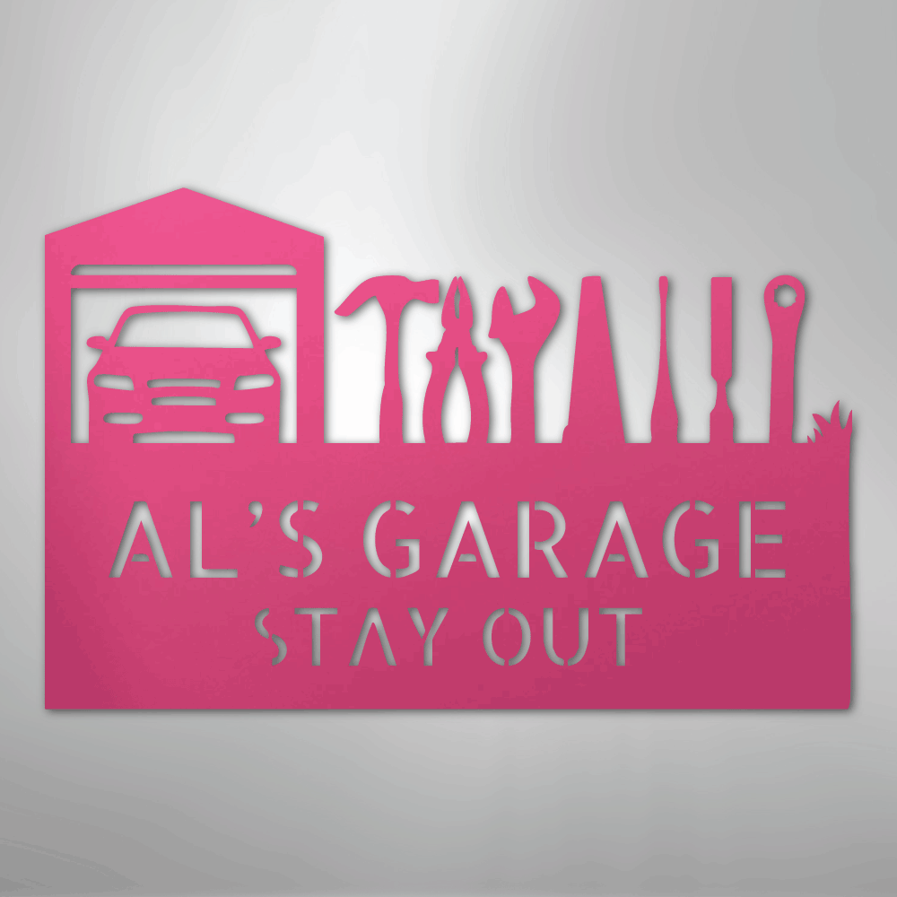 Master Of The Garage Monogram - Steel Sign - Kim’s Signature Beauty & Accessories