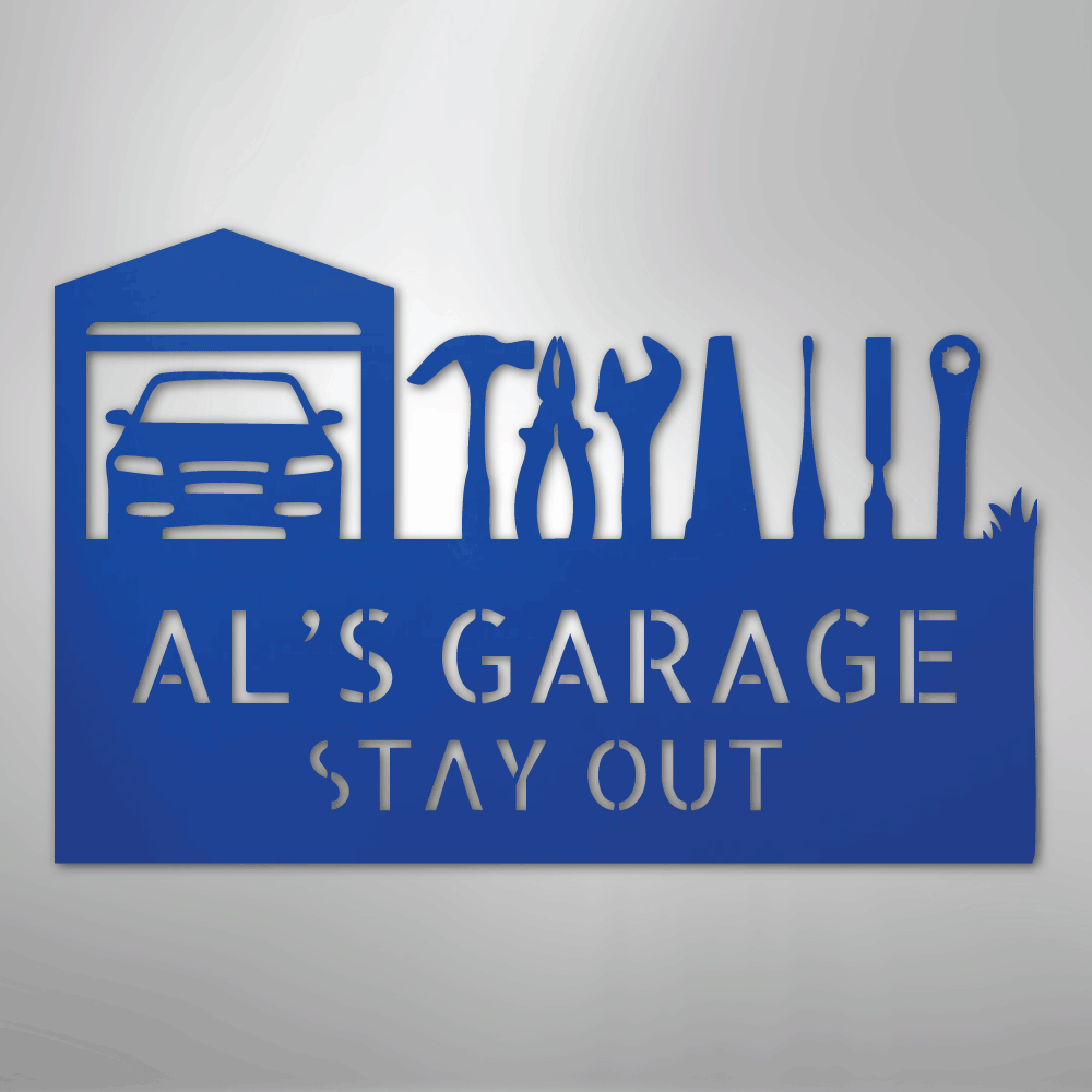 Master Of The Garage Monogram - Steel Sign - Kim’s Signature Beauty & Accessories