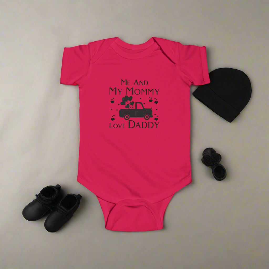 Me & Mommy Love Daddy Infant Onsie - Kim’s Signature Beauty & Accessories    