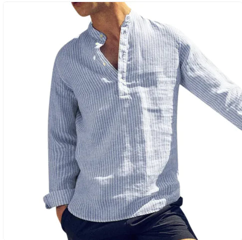 Men's Casual Stand Collar Shirt - Kim’s Signature Beauty & Accessories    