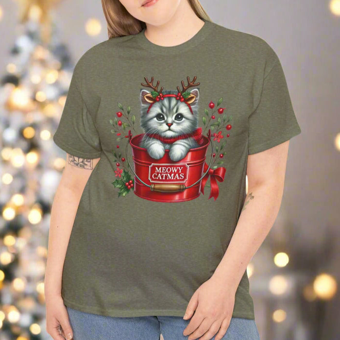 Meowy Catmas – Cute Christmas Cat Tee - Kim’s Signature Beauty & Accessories    