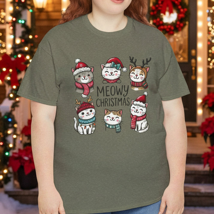Meowy Christmas Tee - Kim’s Signature Beauty & Accessories    