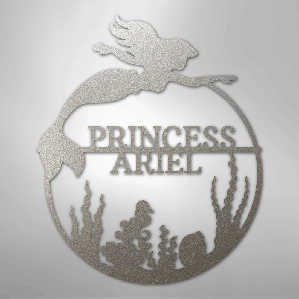 Mermaid 1 Monogram - Steel Sign - Kim’s Signature Beauty & Accessories