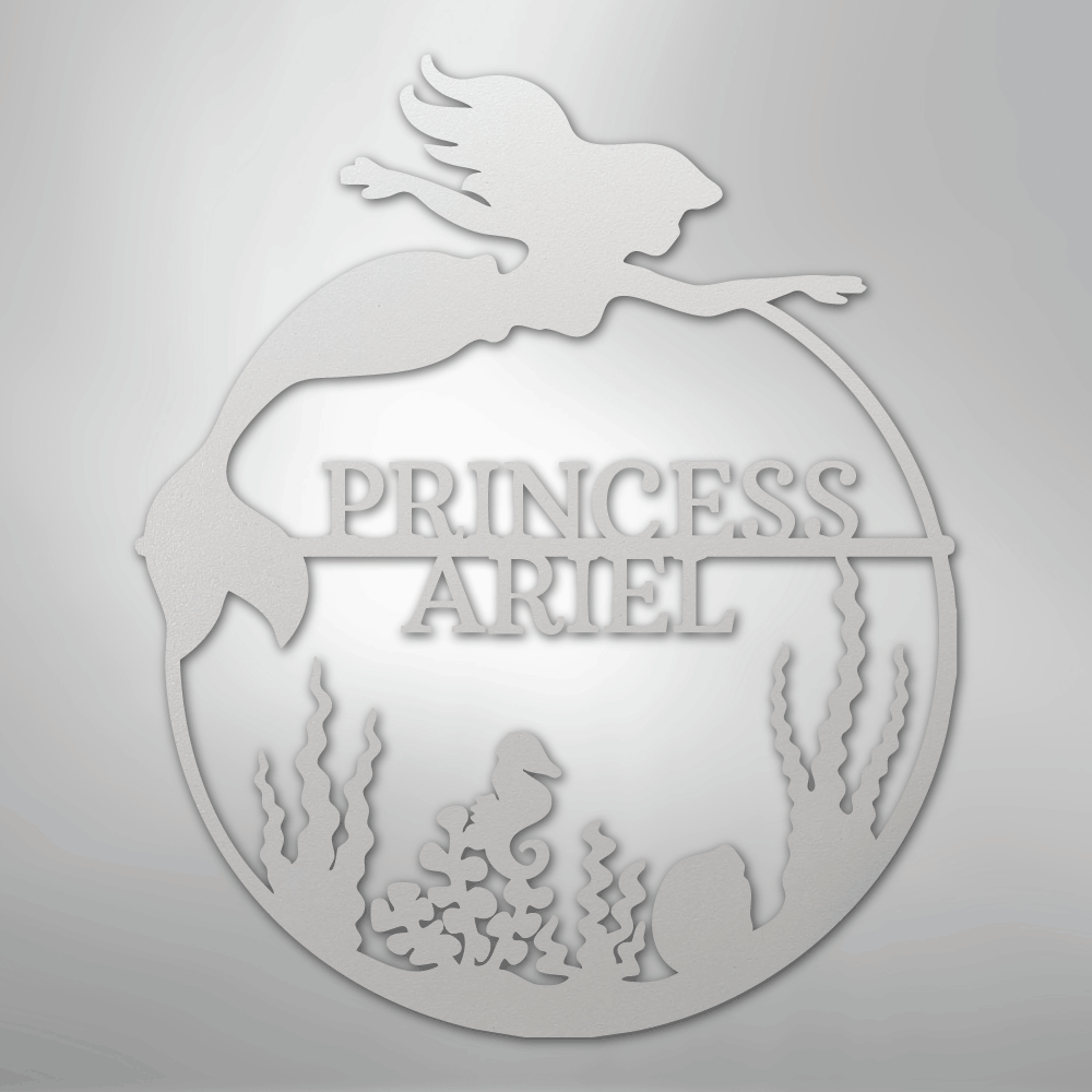 Mermaid 1 Monogram - Steel Sign - Kim’s Signature Beauty & Accessories