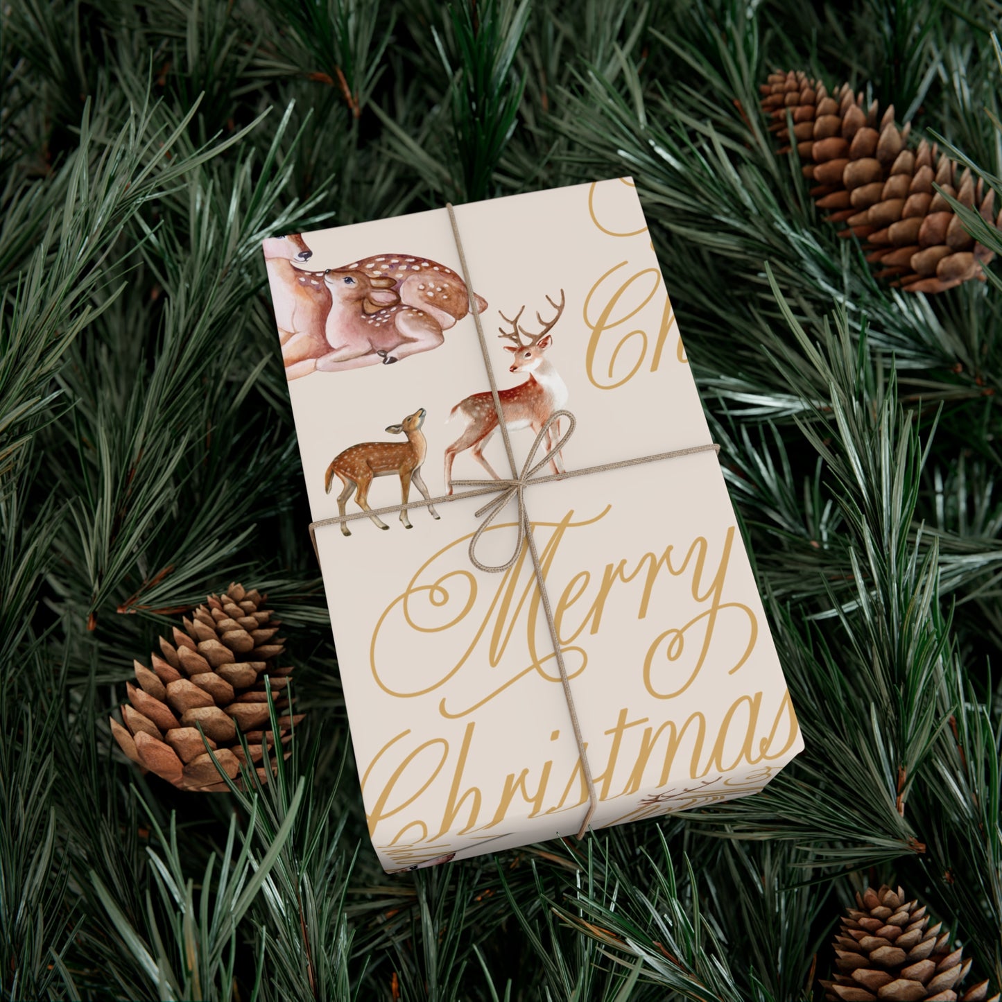 Merry Christmas Deer Gift Wrapping Paper - Kim’s Signature Beauty & Accessories    