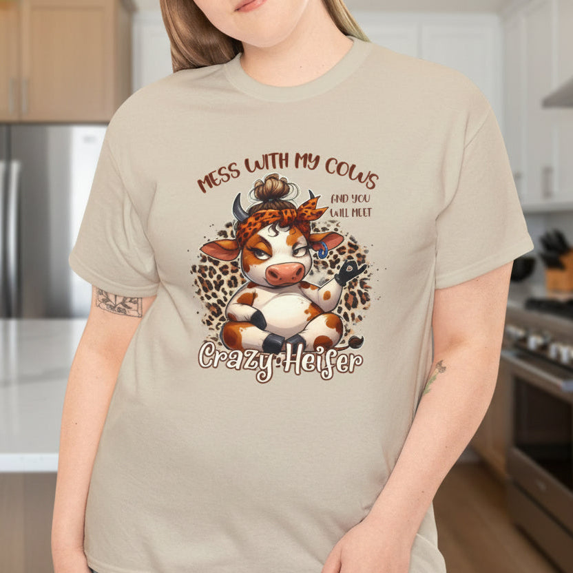 Mess With My Cows Shirt – Crazy Heifer Highland Cow Tee - Kim’s Signature Beauty & Accessories
