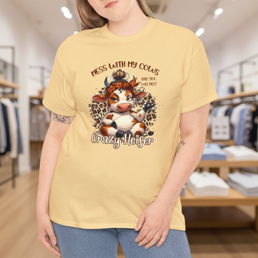 Mess With My Cows Shirt – Crazy Heifer Highland Cow Tee - Kim’s Signature Beauty & Accessories