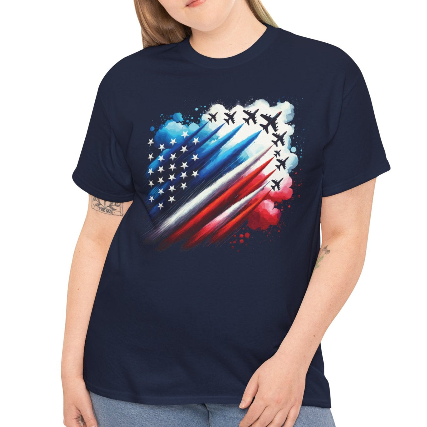 Military Pride Unisex Tee – Jet Flag Graphic for 4th of July - Kim’s Signature Beauty & Accessories    