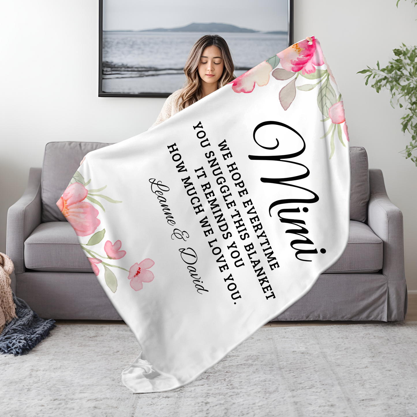 Mimi, Personalized Plush Fleece Blanket - Kim’s Signature Beauty & Accessories    