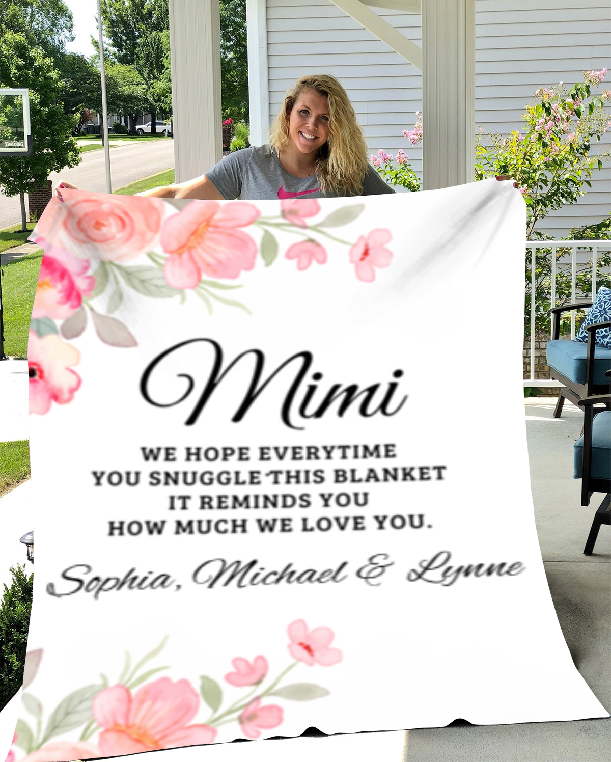 Mimi, Personalized Plush Fleece Blanket - Kim’s Signature Beauty & Accessories    