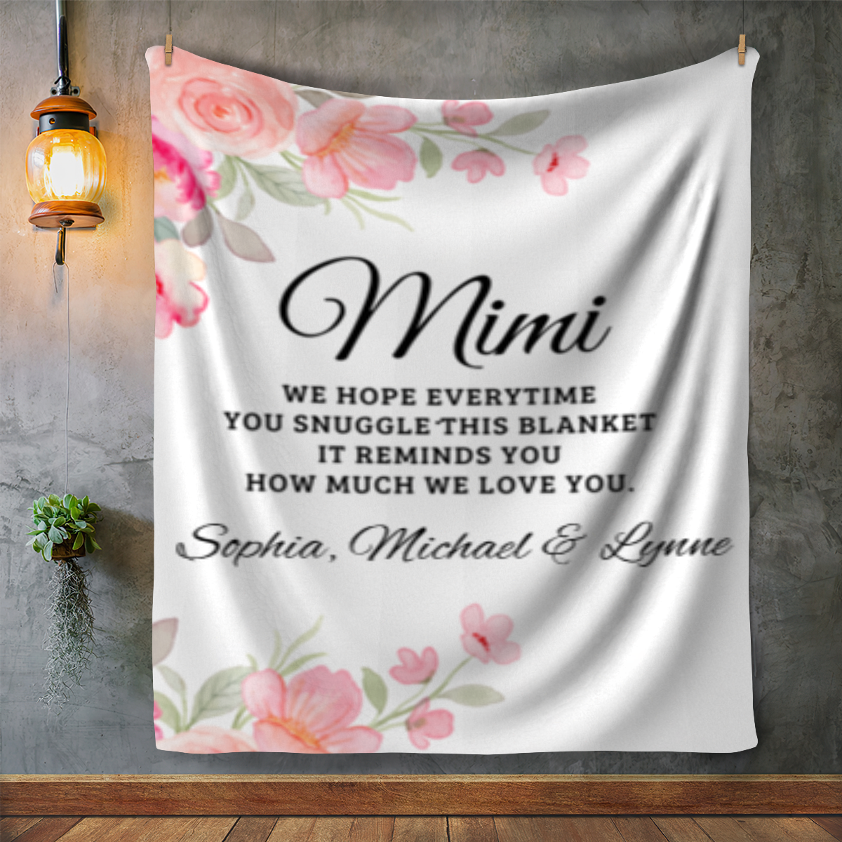 Mimi, Personalized Plush Fleece Blanket - Kim’s Signature Beauty & Accessories    