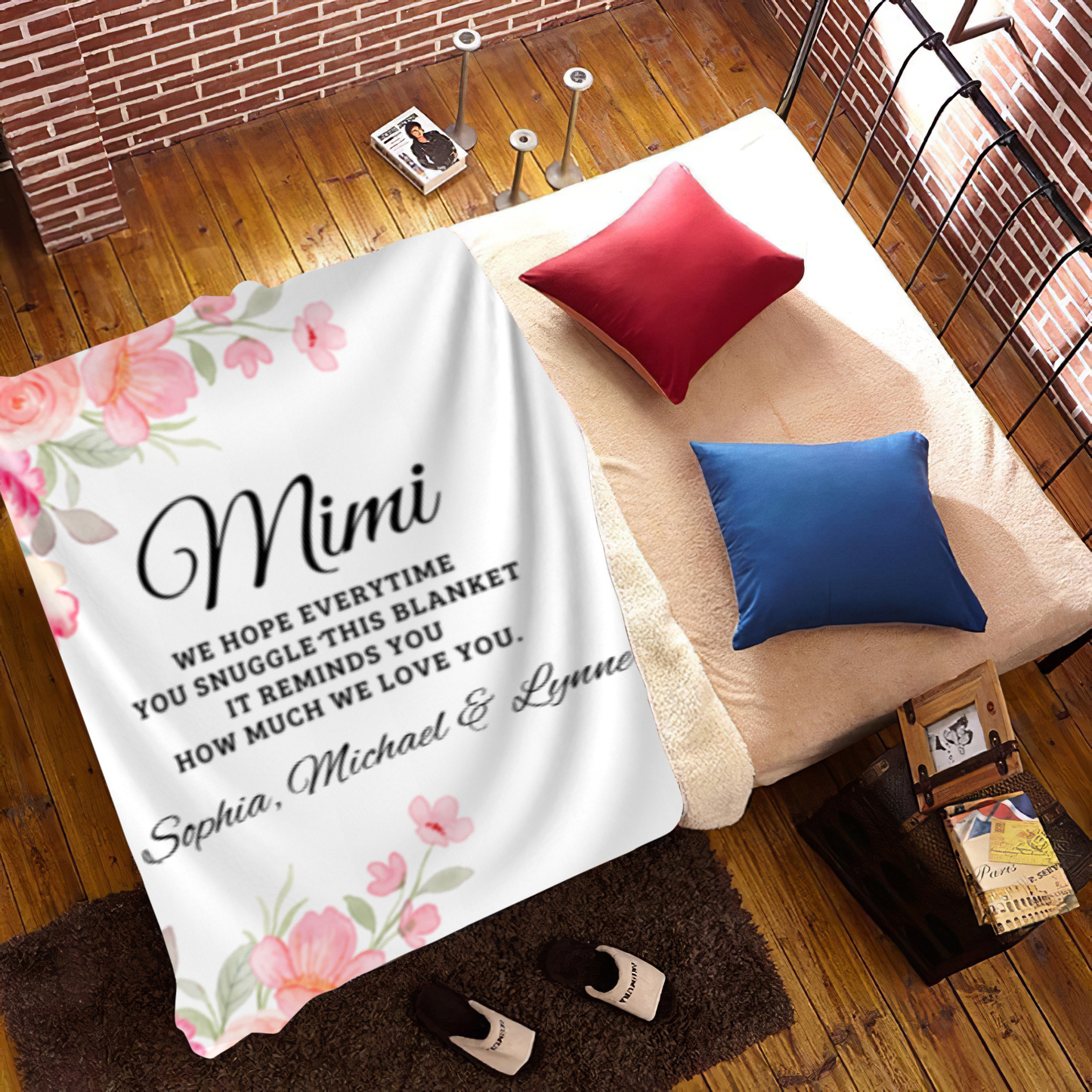 Mimi, Personalized Plush Fleece Blanket - Kim’s Signature Beauty & Accessories    