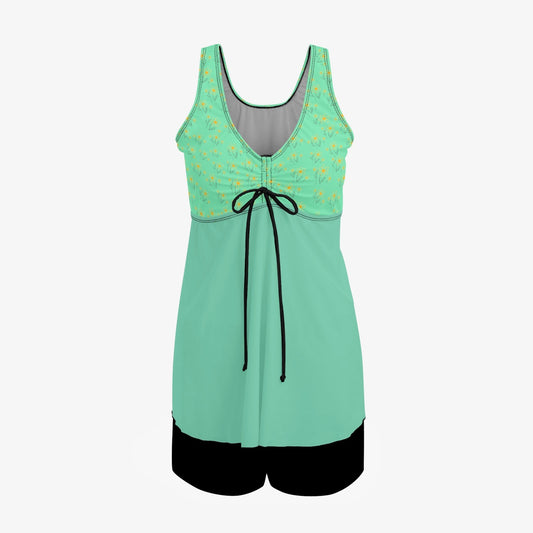 Minted Flowers Tankini | Women's Two-Piece Swimsuit - Kim’s Signature Beauty & Accessories    