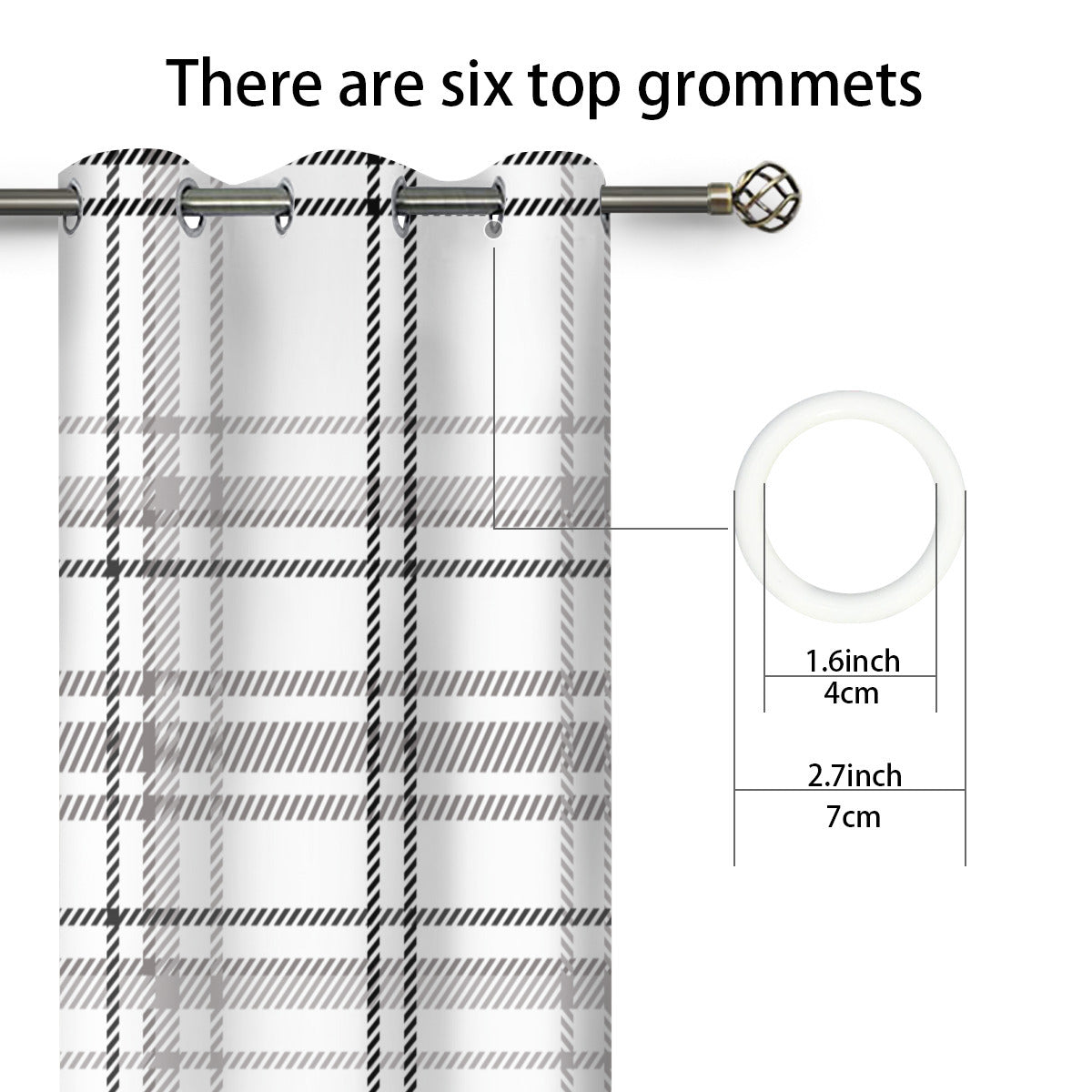 Modern Black and White Plaid Blackout Curtains – 2 Panel Set - Kim’s Signature Beauty & Accessories    