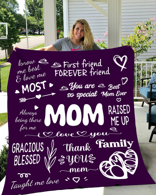 Mom, Best Friend Plush Fleece Blanket - Kim’s Signature Beauty & Accessories    