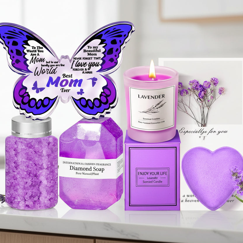 Mom Gift Basket with Butterfly Keepsake – Mother’s Day Spa Gift Set - Kim’s Signature Beauty & Accessories