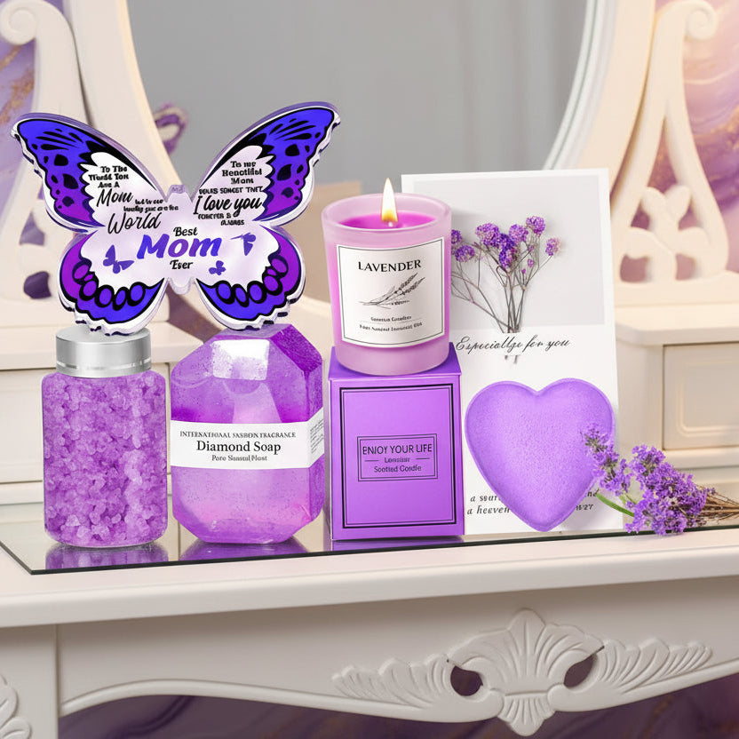 Mom Gift Basket with Butterfly Keepsake – Mother’s Day Spa Gift Set - Kim’s Signature Beauty & Accessories