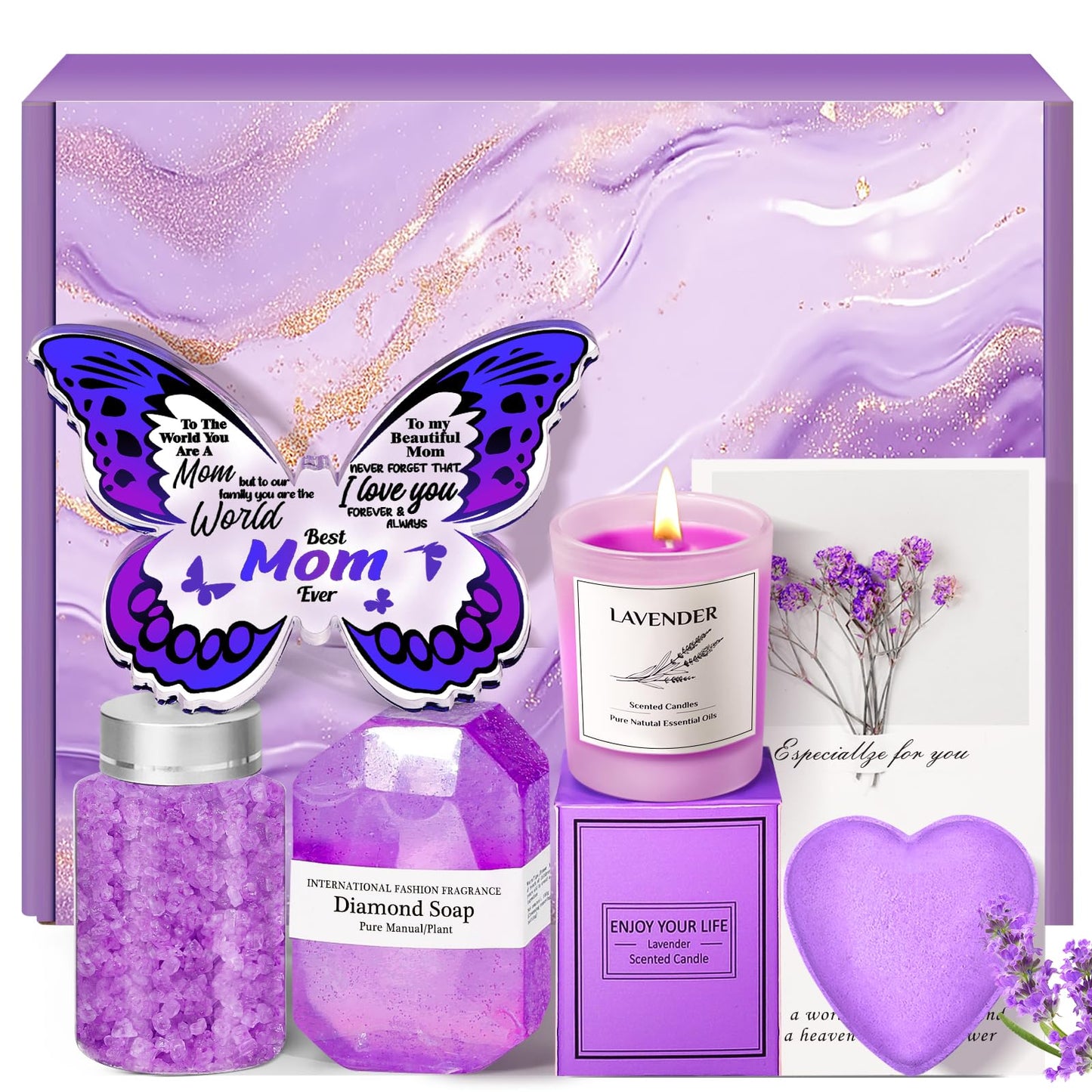 Mom Gift Basket with Butterfly Keepsake – Mother’s Day Spa Gift Set - Kim’s Signature Beauty & Accessories