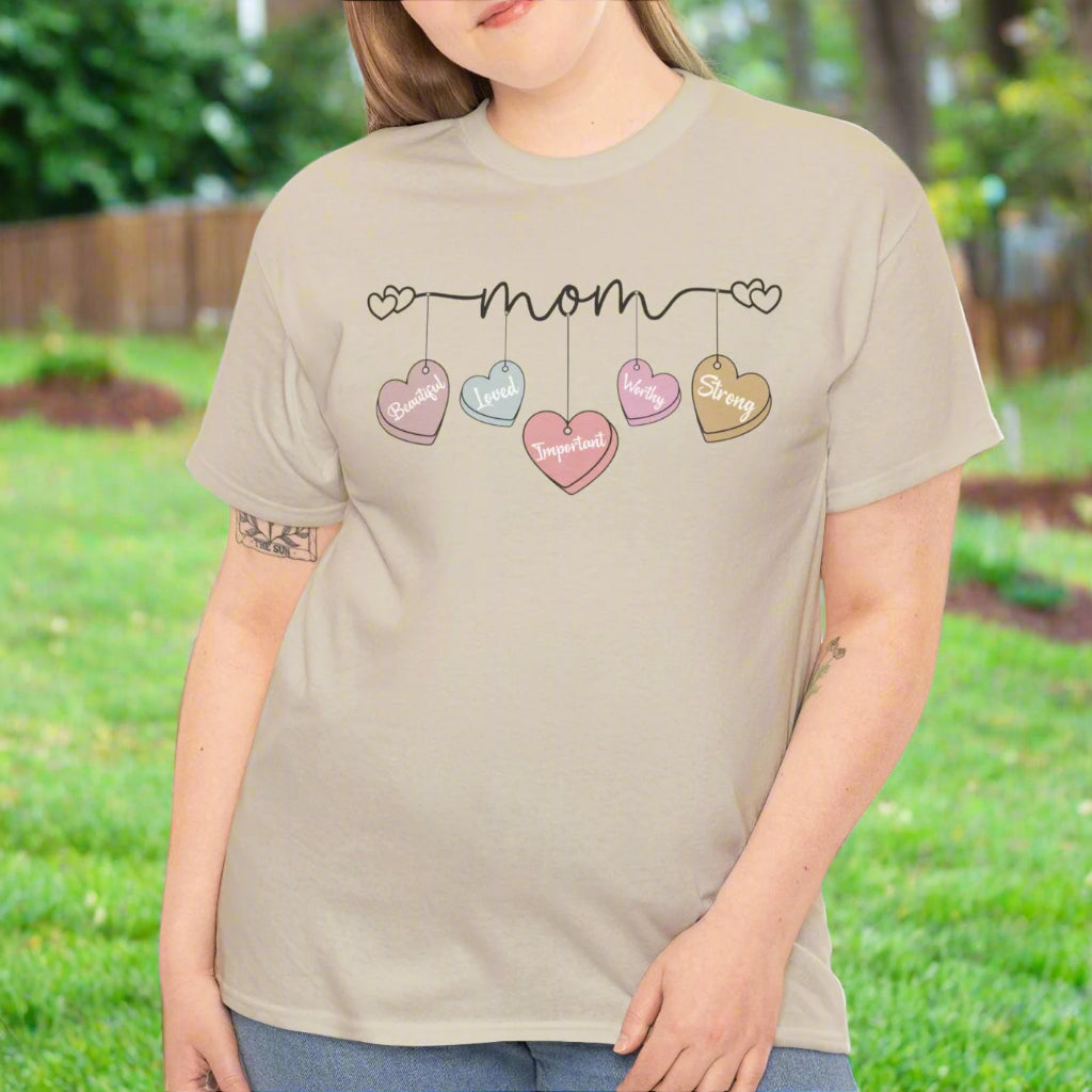 Mom, Heart on a String Inspritational Tee - Kim’s Signature Beauty & Accessories    