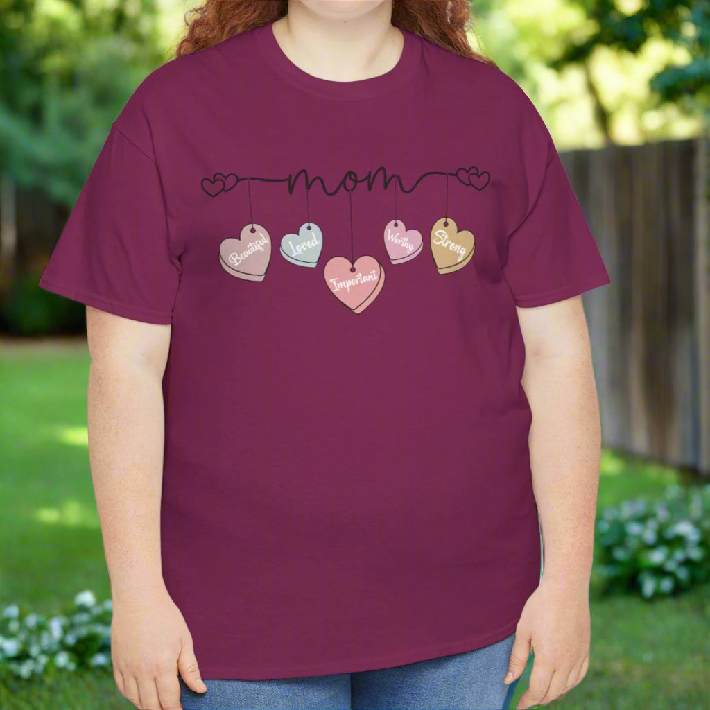 Mom, Heart on a String Inspritational Tee - Kim’s Signature Beauty & Accessories    