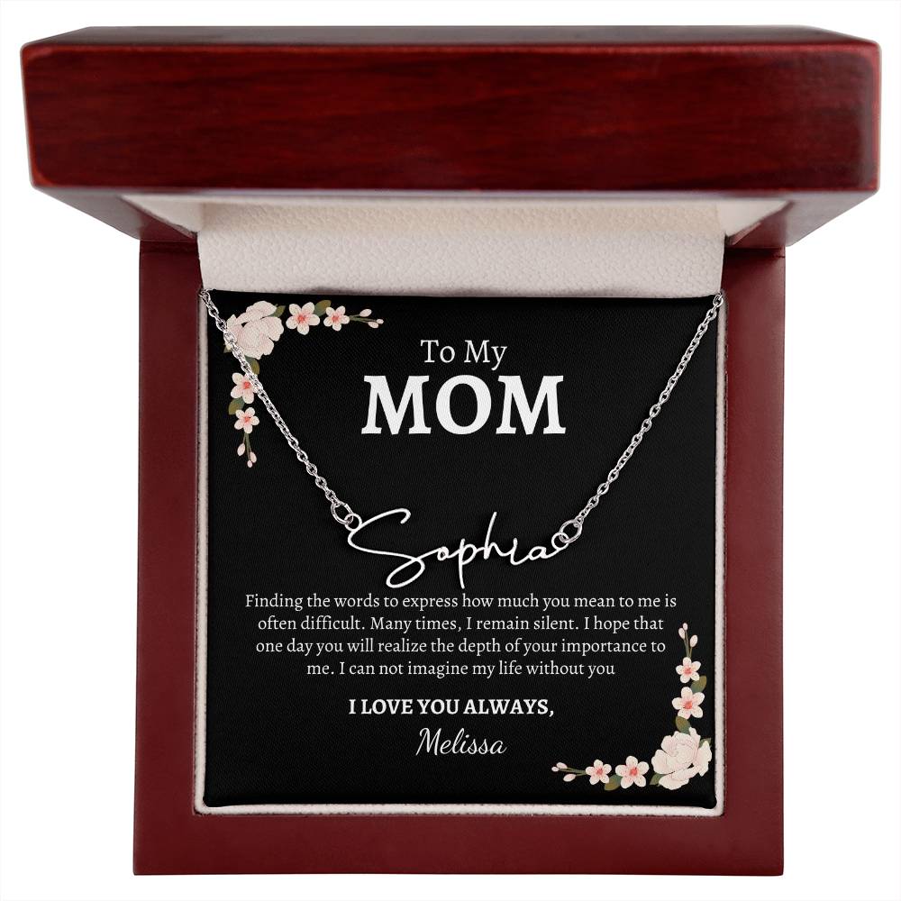 Mom, I love you Always, (Personalize) - Kim’s Signature Beauty & Accessories    