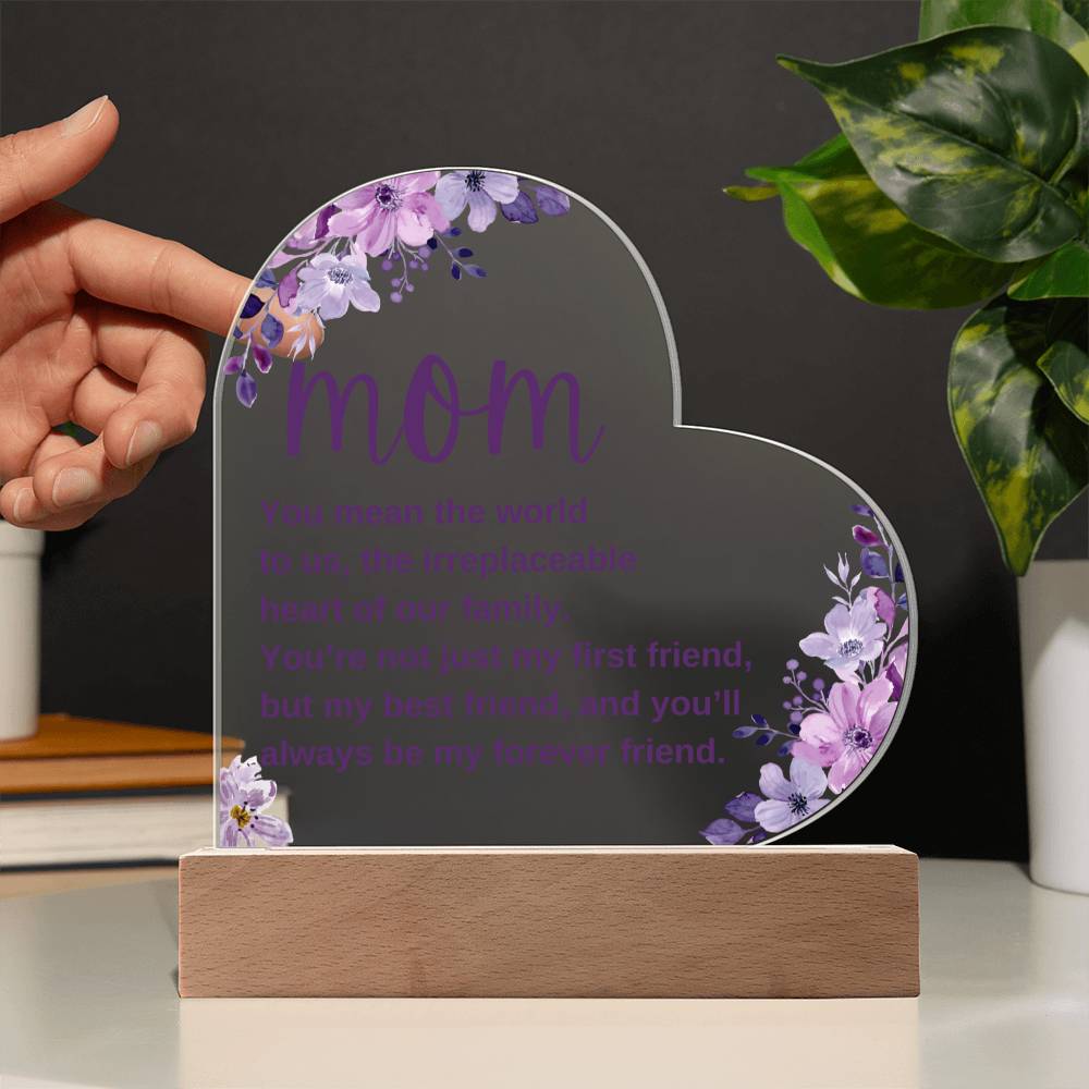 Mom, My Forever Friend, Acrylic Night Light - Kim’s Signature Beauty & Accessories    