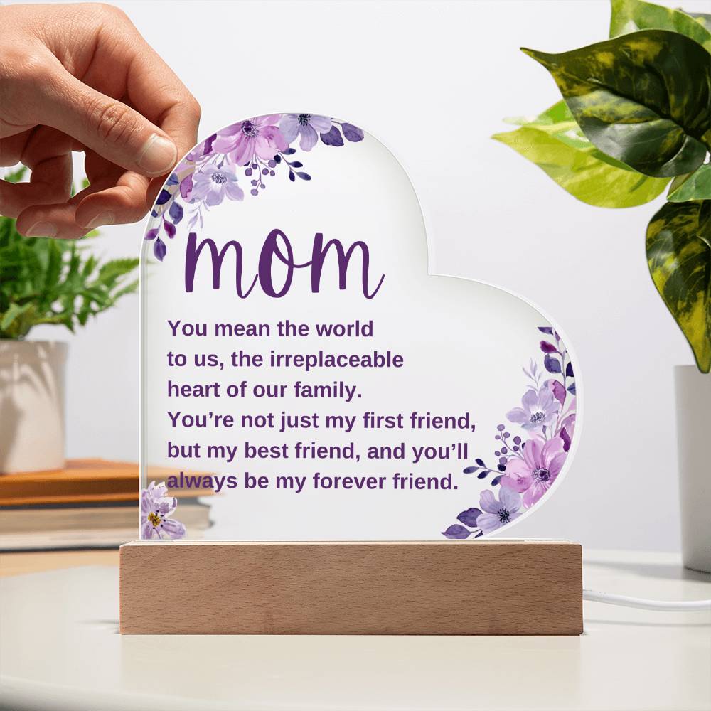 Mom, My Forever Friend, Acrylic Night Light - Kim’s Signature Beauty & Accessories    