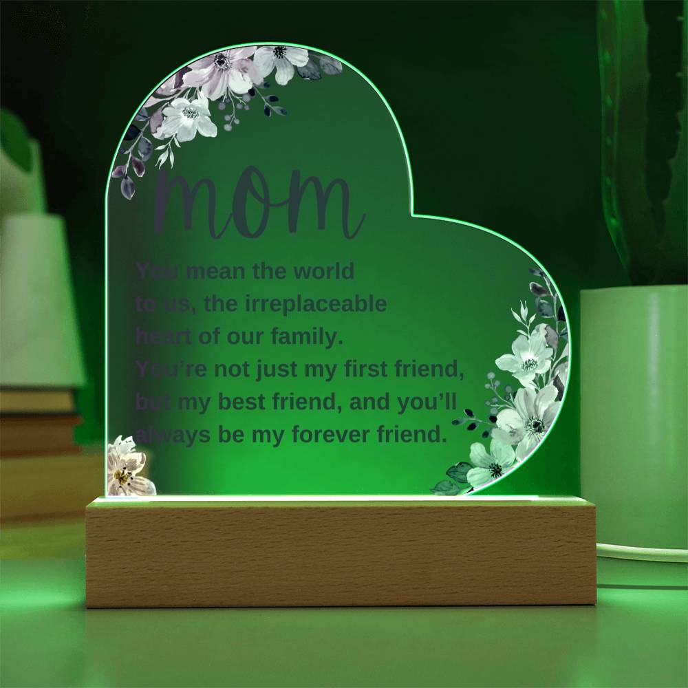 Mom, My Forever Friend, Acrylic Night Light - Kim’s Signature Beauty & Accessories    