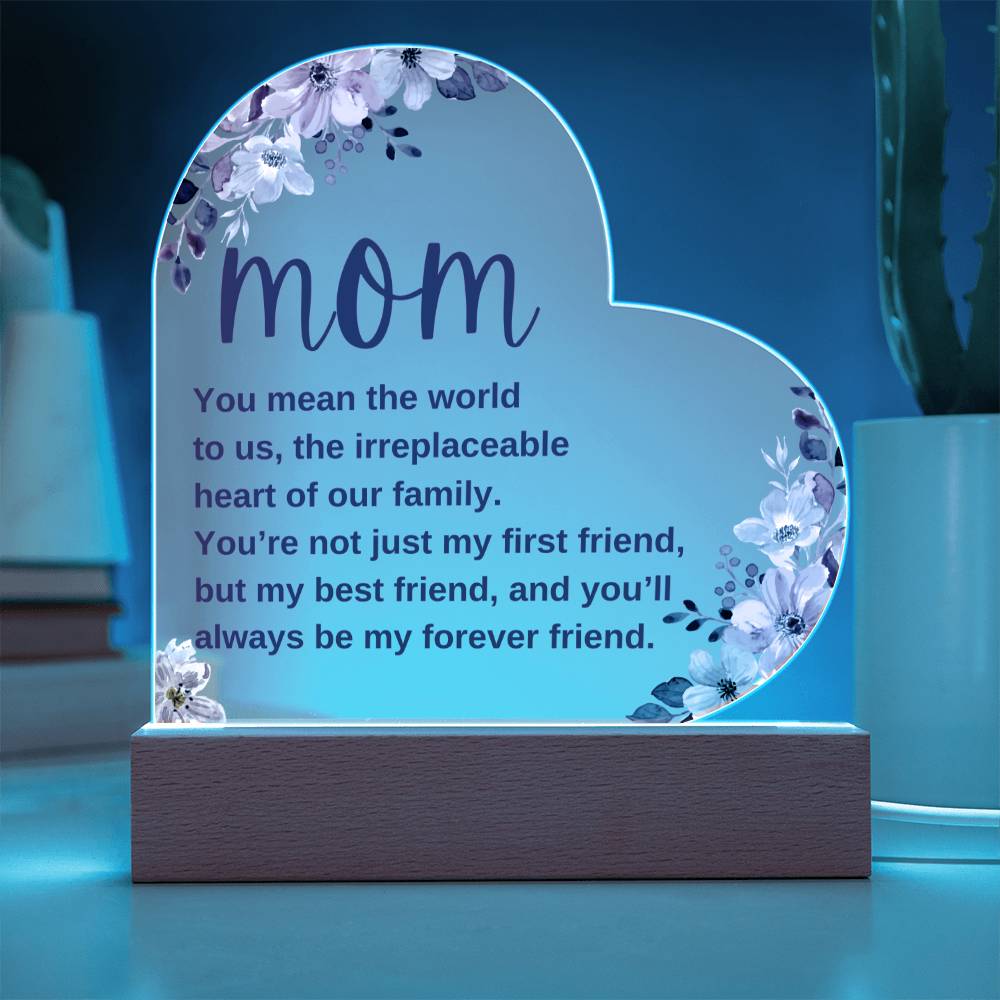Mom, My Forever Friend, Acrylic Night Light - Kim’s Signature Beauty & Accessories    