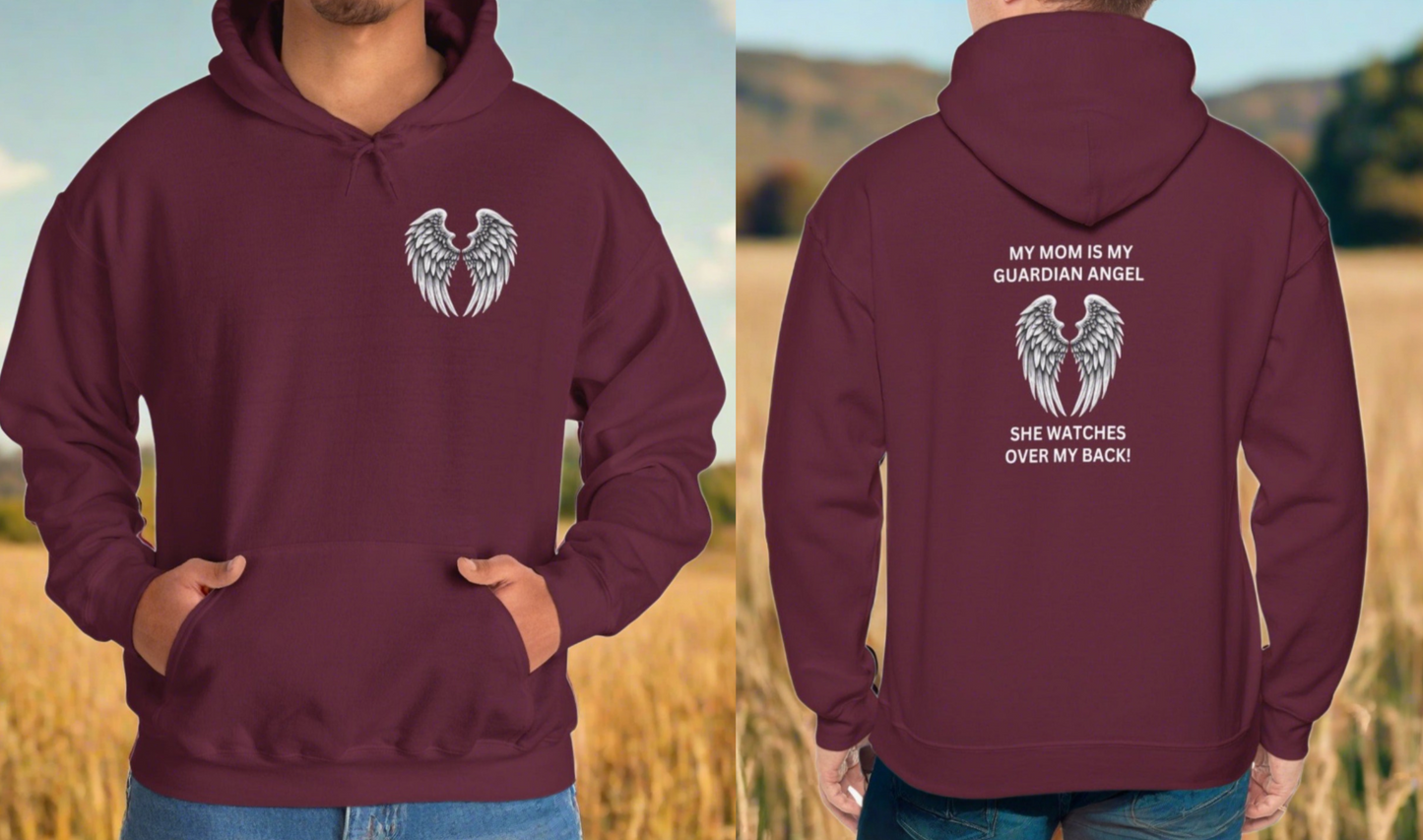 Mom, My Guardian Angel | Hooded Sweatshirt - Kim’s Signature Beauty & Accessories    