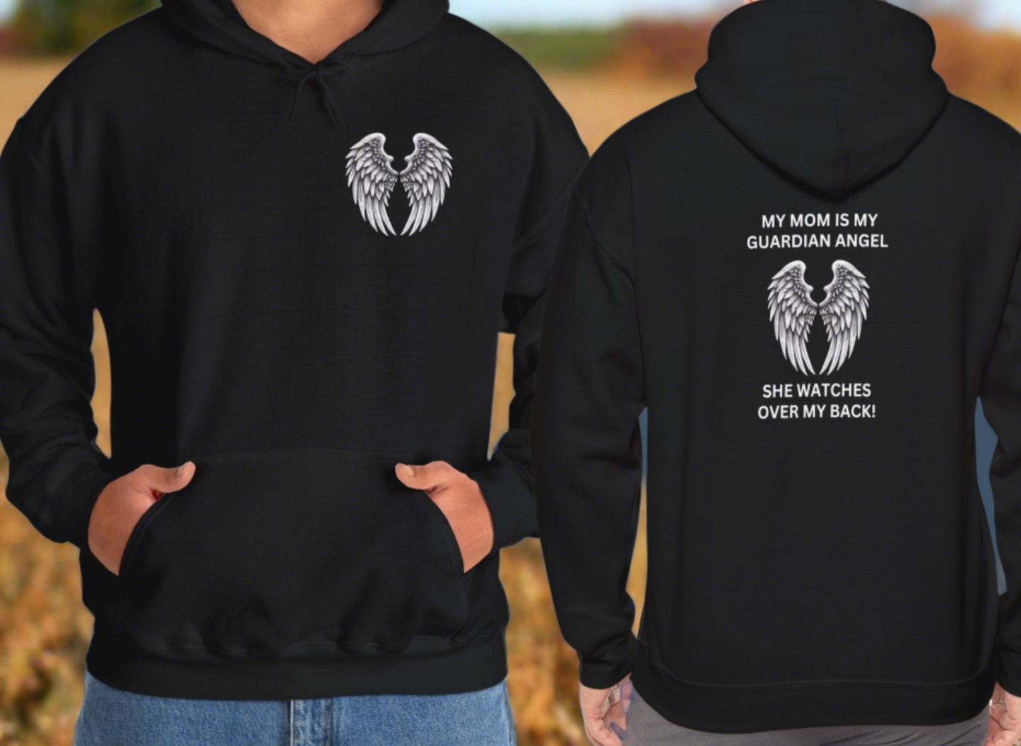 Mom, My Guardian Angel | Hooded Sweatshirt - Kim’s Signature Beauty & Accessories    