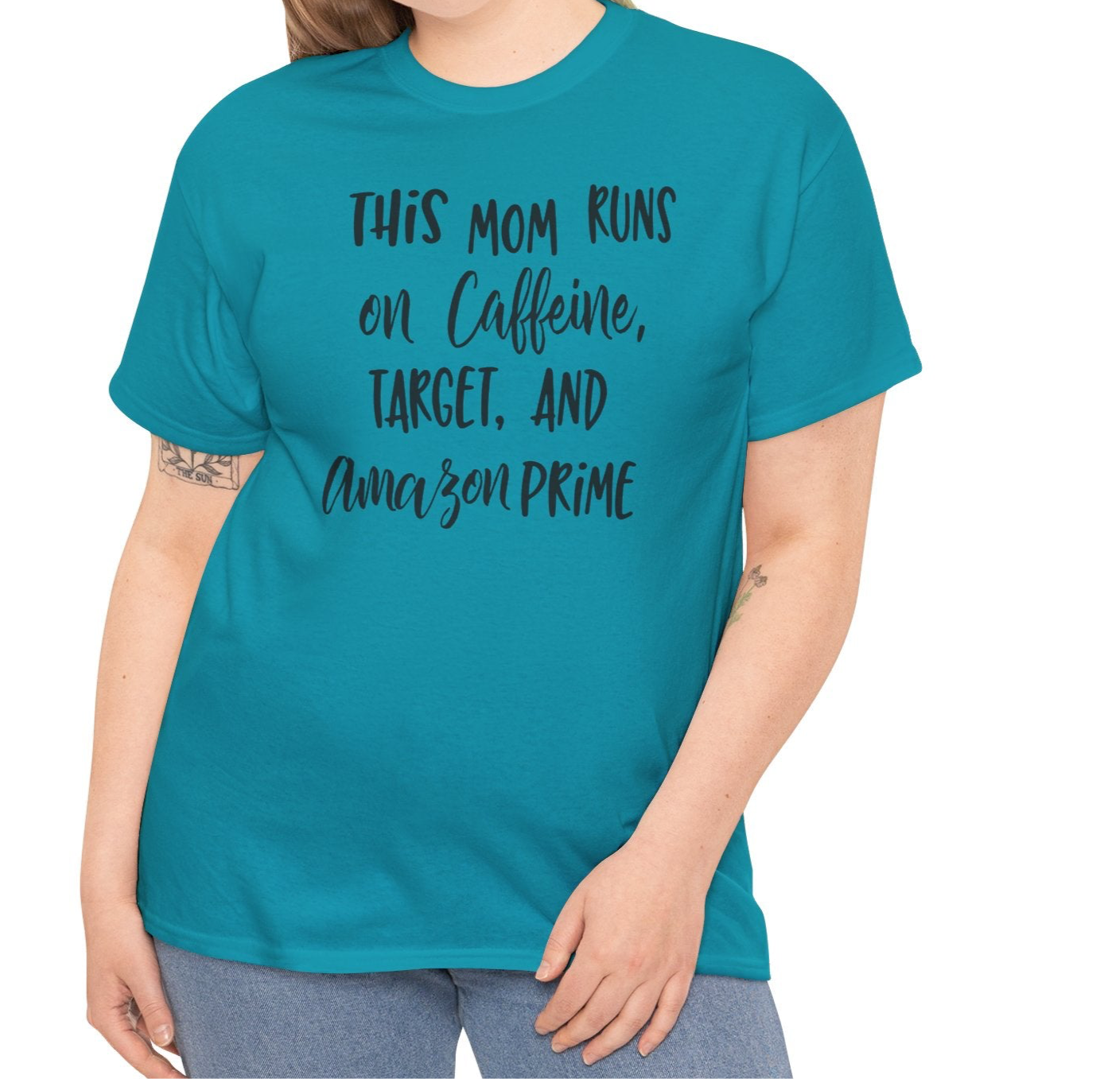 Mom Runs on Amazon Prime Tee - Kim’s Signature Beauty & Accessories    