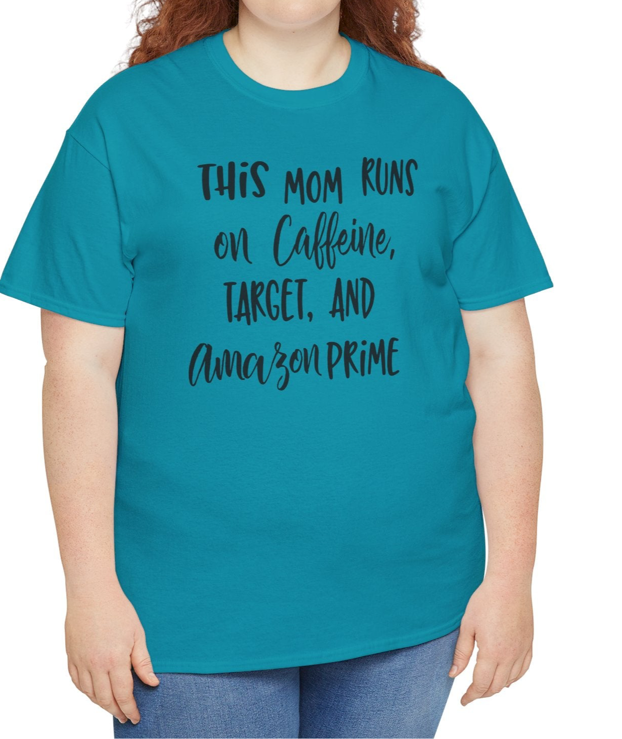 Mom Runs on Amazon Prime Tee - Kim’s Signature Beauty & Accessories    
