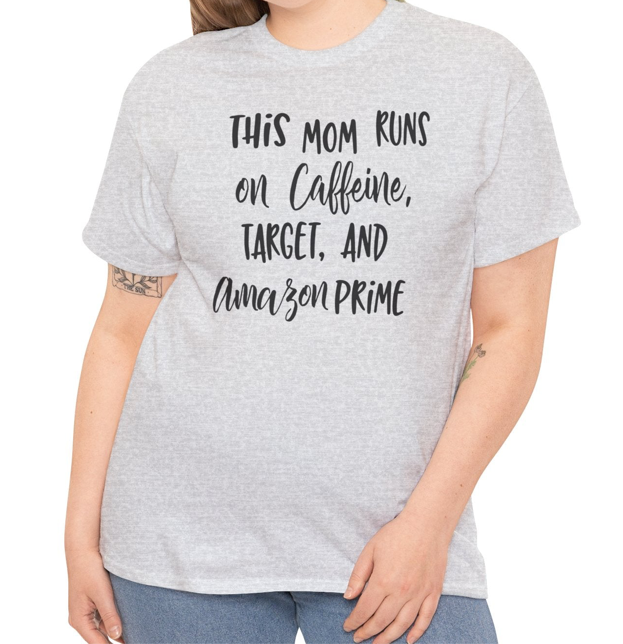 Mom Runs on Amazon Prime Tee - Kim’s Signature Beauty & Accessories    
