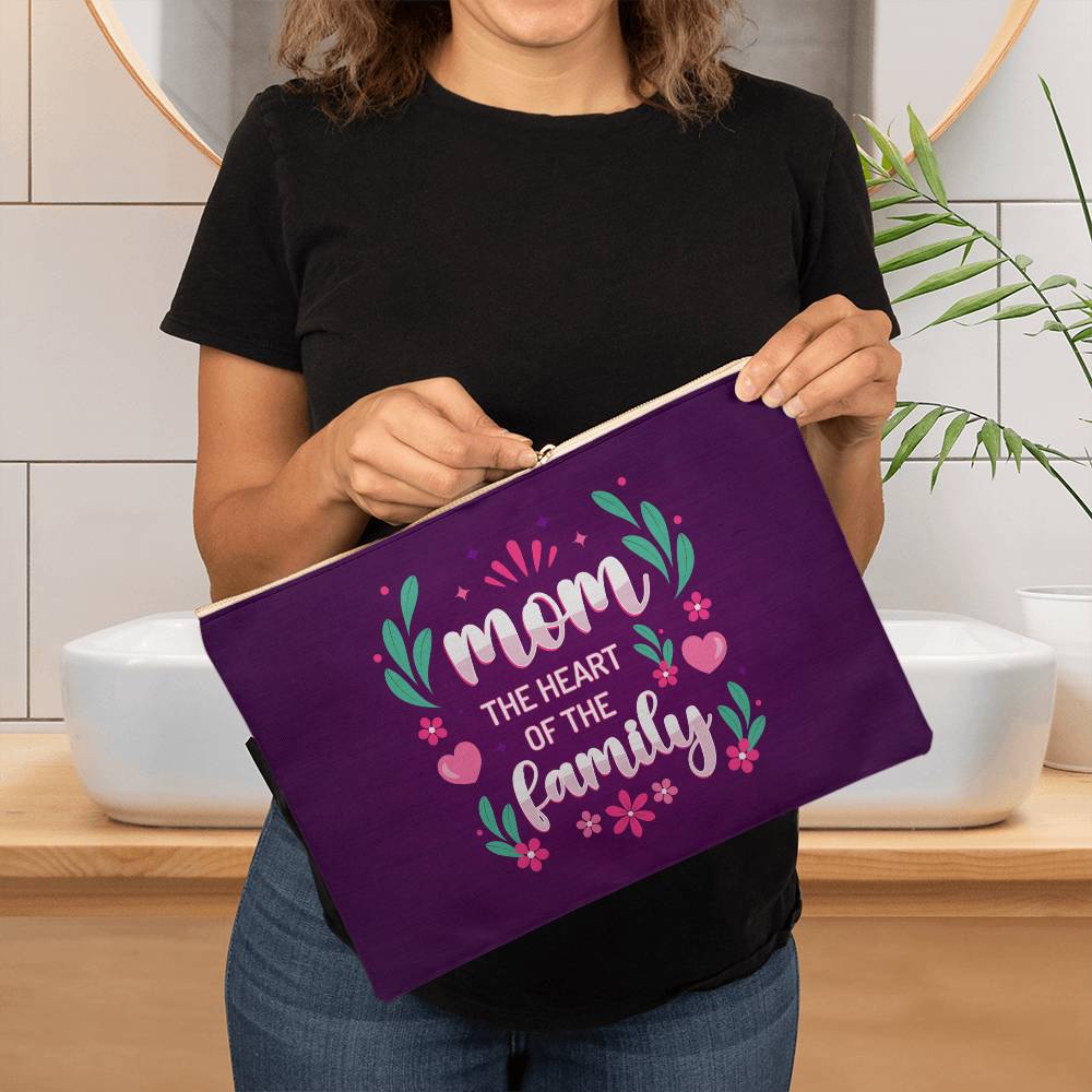 Mom The heart of the Family Large Pouch - Kim’s Signature Beauty & Accessories    