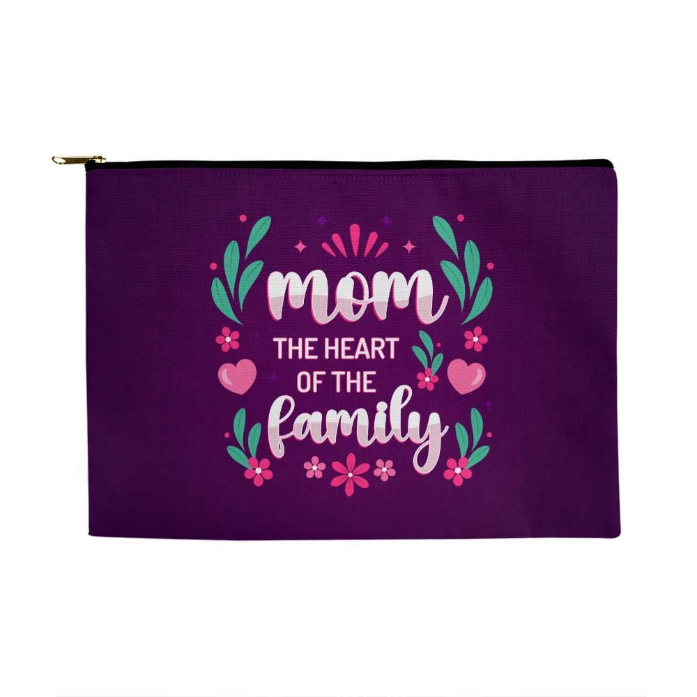 Mom The heart of the Family Large Pouch - Kim’s Signature Beauty & Accessories    