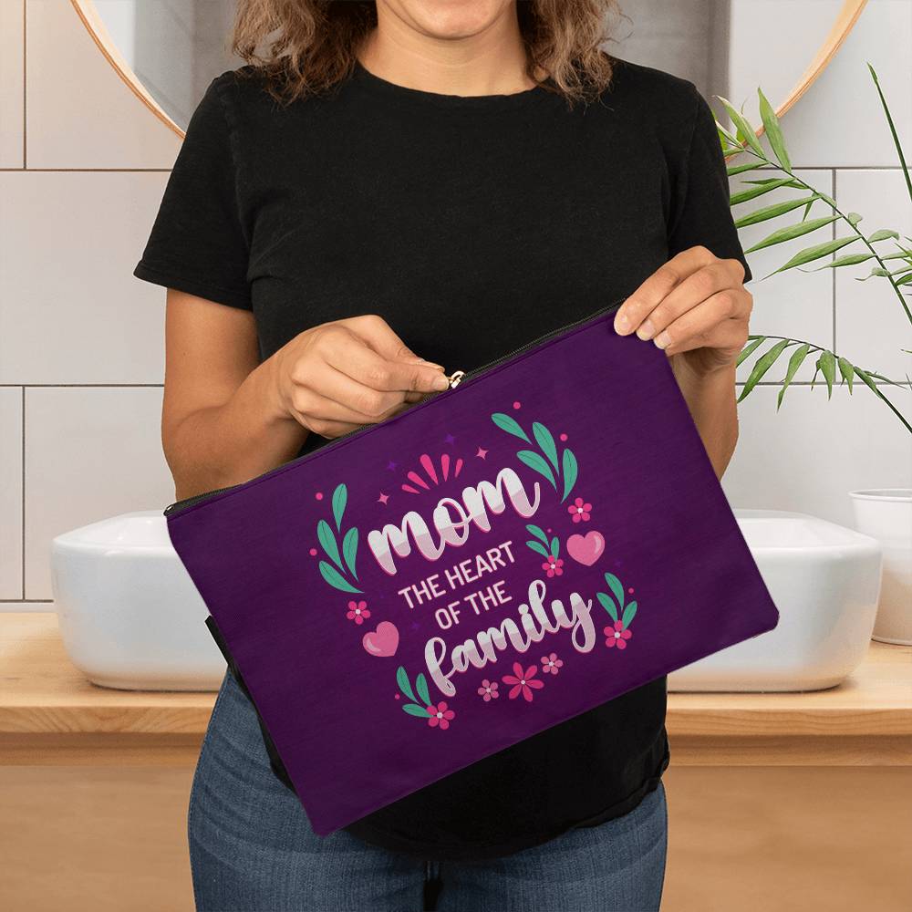 Mom The heart of the Family Large Pouch - Kim’s Signature Beauty & Accessories    