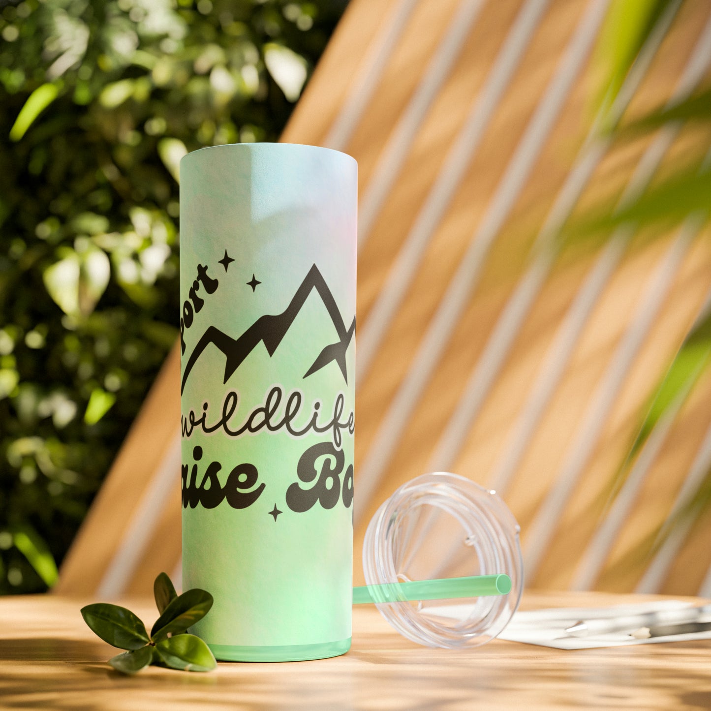 Mom, Wildlife |Skinny Tumbler with Straw, 20oz - Kim’s Signature Beauty & Accessories    