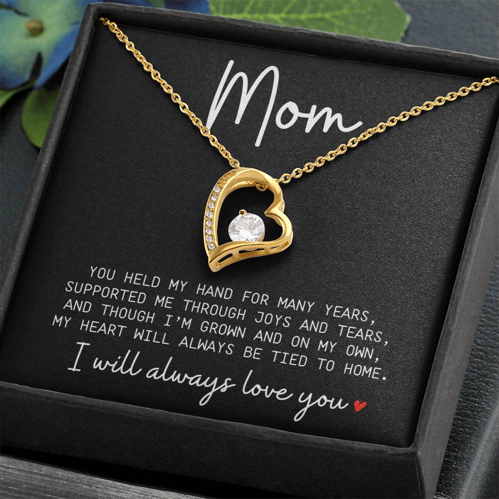 Mom, You Held my Hand Necklace & Message Card - Kim’s Signature Beauty & Accessories    