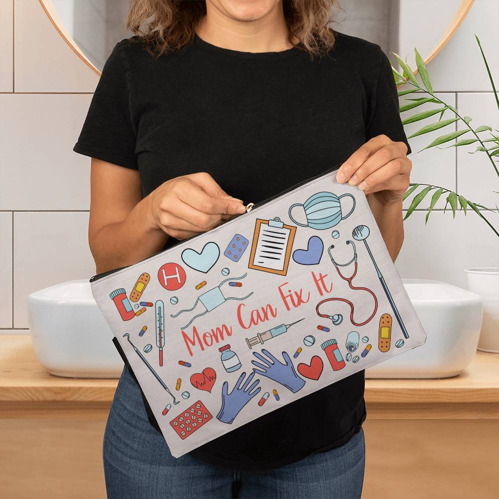 Mom can fix it Large Zipper pouch - Kim’s Signature Beauty & Accessories    